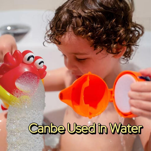 Bath Bubble Machine for Kids, No Battery Required Crab Bathtub Bubble Maker Water Toys for Baby Toddlers, Fun Summer Foam Machine for Outdoor Game...