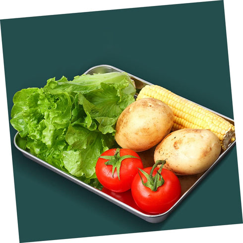 Barbecue Plate Tray korean bbq grill pan stainless steel bakeware stainless steel tray baking pan stainless steel fruit tray food oven trays cake ...
