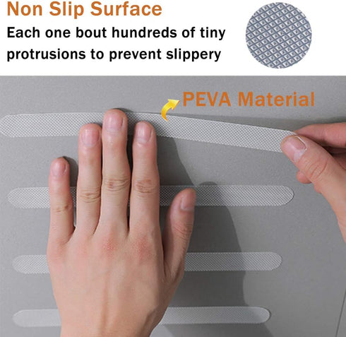 V-TOP 30 PCS Non Slip Shower Stickers, Safety Shower Non Slip Adhesive Strips Treads for Bathroom Floor Tub Stairs Ladders Pools Boats, Bathtub Ap...