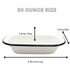 Tablecraft Enamelware Collection Black Rim Solid White Enamel Rectangular Bread Baking Pan, Farmhouse, Home Kitchen & Restaurant Use Porcelain Ove...