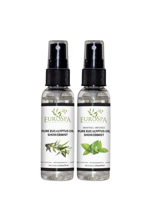 EuroSpa Aromatics Pure Eucalyptus Oil ShowerMist and Steam Room Spray, All-Natural Premium Aromatherapy Essential Oils - Variety Pack, 2 oz...