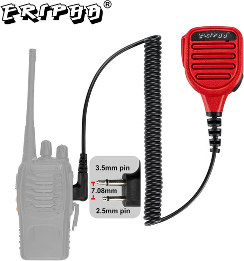 Speaker Microphone Shoulder Waterproof IP56 Compatible with Motorola SP200D CLS 1110 Two Way Radio with 3.5mm Jack (1 pcs)...
