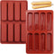 2 PCS Finger Biscuit Silicone Mould, 8 Cavities Cereal Bars Baking Mould, Non-stick Chocolate Bar Mold, for Cnady, Eclair, Bread, Muffin, Soap, Re...