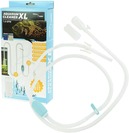 TERA PUMP BPA Free 10 feet Hose Aquarium Cleaner Siphon Pump - Hand Siphon Pump to Drain LONG Distance Replace Your Water in Minutes! WFC (Water F...