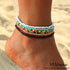 Boho Handmade Beaded African Anklets Multicolor Women Stretch Seed Beads Rainbow Ankle Bracelets Glass Bead Bracelet Elastic Foot and Hand Chain J...