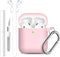 Lerobo for Airpods Case Cover, with Cleaner Kit and Magnetic Airpod Strap Anti-Lost Cord Sports Lanyard,Soft Slicone Cover Compatible with Apple A...