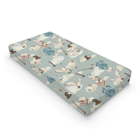 Watercolor Owl Baby Changing Pad Cover for Boy Girl 32''x16'' Owl Bird Castle Book Clouds Unisex Fitted Diaper Change Table Sheets Fantasy Animal ...