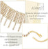 ELABEST Boho Tassels Ankle Bracelet Crystal Anklets 2Pcs Glitter Rhinestone Tennis High-heeled Foot Chain Wedding Body Jewelry Accessories for Wom...