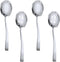HANSGO 2PCS Stainless Steel Serving Spoons and 2PCS Slotted Serving Spoons, 9" Large Silver Serving Utensils Set for Catering Banquet...