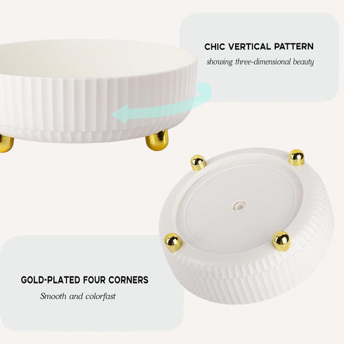 Anyoifax Makeup Perfume Organizer Tray 360 Degree Rotating Lazy Susan Skincare Lotion Organizer Spinning Cosmetics Storage for Dresser, Vanity, Ba...