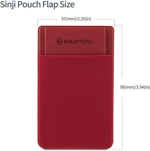 Sinjimoru Secure Card Holder for Back of Phone, Stretchy Fabric Cell Phone Wallet Stick On Credit Card Case for iPhone & Android. Sinji Pouch Flap...