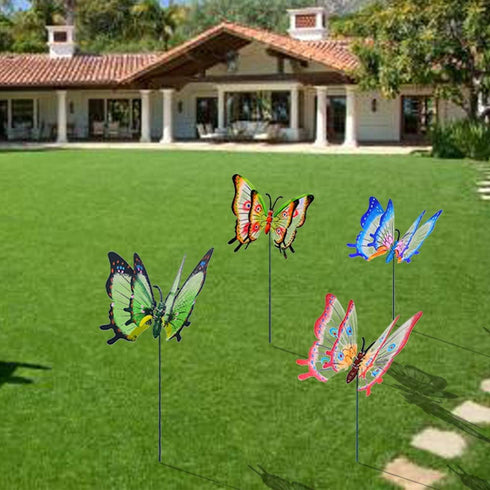 Giant Butterfly Garden Stakes Decorations Outdoor 3D Large Butterflies Lawn Decorative Yard Decor Patio Accessories Ornaments Gardening Art Christ...