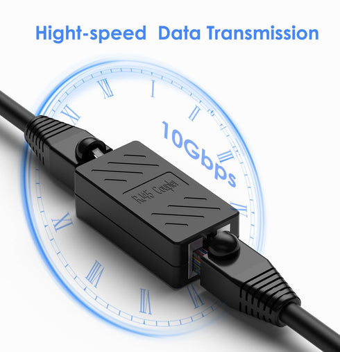 LVY Ethernet Extender RJ45 Couplers Network Cable Coupler Cat 5 Coupling Lnternet Female to Female Connector Lnline Coupler for Cat5/ Cat5e/ Cat6e...