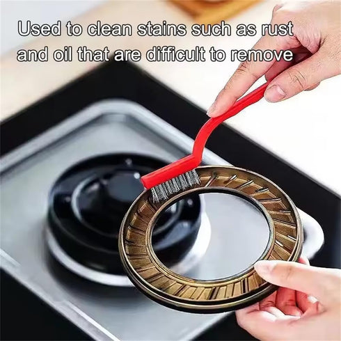 Cleaning Brush Home Kitchen Clean Wire Brush for Gas Stove Smoke Machine, Gap Cleaning Brush, Hard Bristle Crevice Cleaner Brush, Crevice Cleaning...