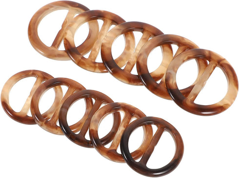 SUPVOX 20pcs Resin Round T Shirt Clips Scarf Buckle Rings Clothes Clip Rings...