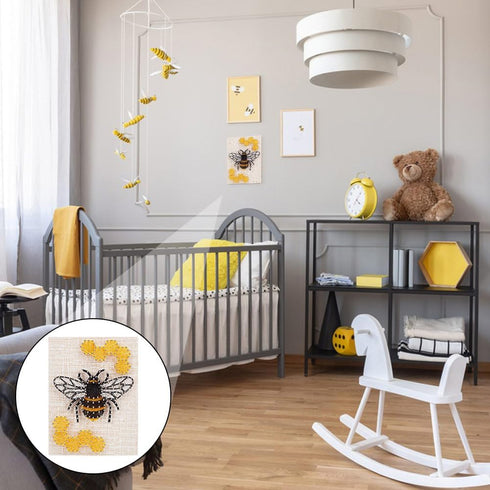 WEBBEDY 3D String Art Kit DIY Bee String Arts and Craft Kits for Adults Beginners Include All Necessary Accessories and Wooden Frame, Home Wall De...