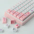 Hyekit PBT Keycaps - XDA Keycaps, 137 Keys Pink Rabbit Keycap Set, Dye-Sublimation Cute Keycaps for Cherry Gateron MX Switches 100%, 75%, 65%, 60%...
