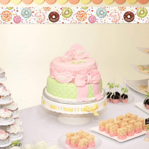 Donut Bulletin Board Border 36ft Straight Classroom Family Party Decoration 1 Roll...