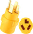 4 Prong to 3 Prong Dryer Adapter Compatible with NEMA 14-50P to 10-30R, 50Amp RV 14-50P Male to Dryer 10-30R Female Adapter Generator Dryer Welder...