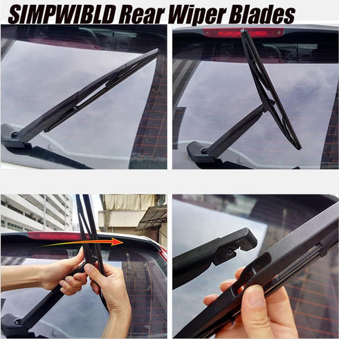 SIMPWIBLD Replacement for 2004-2016 Nissan Murano/2009-2015 Nissan Cube Rear Windshield Wiper Blade Arm Set, Easy to Install (set of 2)...