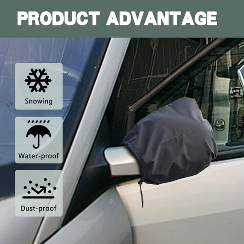 2PCS Car Side Mirror Snow Cover, Side View Mirror Cover, Automobile Mirror Protector with Drawstrings, Waterproof Auto Rear View Protection, Car M...