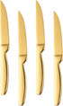 Steak Knife Set, 4-Piece Serrated Steak Cutlery Steak Knife, Gold Stainless Steel Steak Cutlery Knife for Home, Restaurant, Hotel, 22cm...