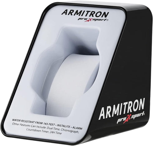 Armitron Sport Men's Quartz Sport Watch with Plastic Strap, Black, 22 (Model: 40/8284CBK)...
