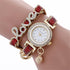 CdyBox Women Wholesale 6 pack Love Printed Bracelet Watches Set Lot Diamond Wrap Around Cuff Quartz Wrist Watch for Ladies Girls...