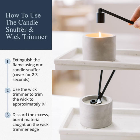 Candle Wick Trimmer and Candle Snuffer Accessory Set – Pick Your Color...