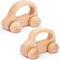 Wooden Baby Cars Toys, 2 PCS Wooden Cars for Toddlers 1-3, Montessori Toys for Babies 0-6-12 Months, Boy Nursery Neutral Nursery Decor Wood Toy Wo...