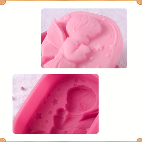 3D Baby Angel Silicone Mold for Cake Decoration, Sugarcraft, Cookie Decor, Jewelry,Pastry, Polymer Clay, Epoxy Resin,Pudding, Handmade Soap Mould ...