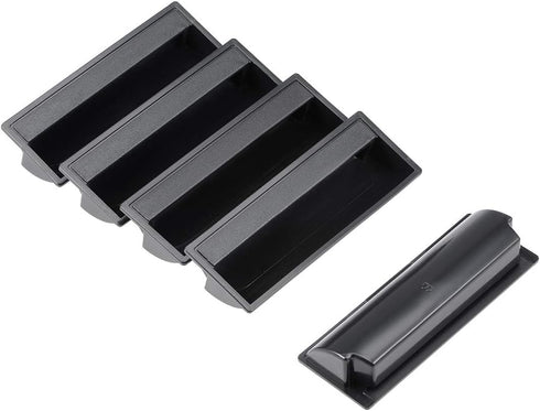 uxcell Flush Pull Finger Insert Recessed Cabinet Handles 109mm x 40mm x 20mm Black 5Pcs...