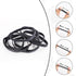 100pcs Black Rubber Bands, 5 Sizes Heavy-Duty Thick Rubber Band Assorted Wide Elastic Band for Litter Box File Folder Camping Hiking Home School O...
