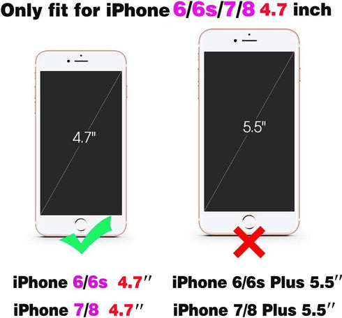 Asuwish Phone Case for iPhone 7/8/SE 2020/2022 with Screen Protector and Credit Card Holder Slot Hybrid Cell Cover iPhone7 iPhone8 7s 8s i SE2020 ...