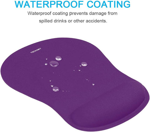 TECKNET Mouse Pad with Wrist Support, Ergonomic Gaming Mouse Pad Pain Relief, Portable Comfortable Mousepad for Computer, Laptop, Office, Home and...
