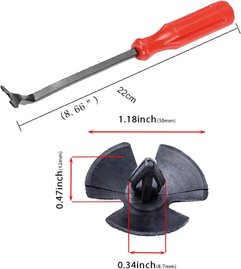 4878883AA Hood Insulation Retainers Pack of 30, Bumper Cover Retainer Clip, Replacement for Jeep, Dodge, Ram, Nylon Clip, with 1Pcs Tough Fastener...