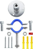 2PCS 304 Stainless Steel Wall Mount Ceiling Mount Pipe Supports, Adjustable Pipe Strap Clamp with screws for OD Pipe 32-34mm, Adjustable Height 50...