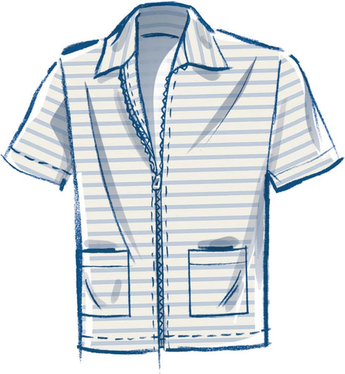 McCall's Men's Knit Shirts and Shorts Sewing Pattern Kit, Design Code M8414, Sizes 34-36-38-40-42...