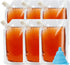 Liquor Plastic Flasks Concealable And Reusable Cruise Sneak Flask Drink Pouches Drinking bags with Funnel (8OZ-6PCS)...