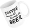 Cool 15oz Novelty Coffee Mug “Too Early for Beer”; Ceramic; Funny, Unique; a Gift for Your Father, Boss, or Best Friend...