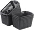 Sandmovie Gray Plastic Storage Baskets, 6 Packs...