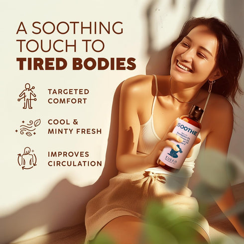Kukka Soothe Massage Oil for Massage Therapy - Spa Quality Warming Massage Oil - Body Oils for Women & Men - Infused with Eucalyptus Oil, Peppermi...