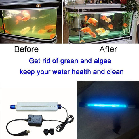 5W 11W 13W Aquarium Algae Clean Light Fish Tank Water Clean Light Aquarium Green Clean Light Waterproof Fish Tank Algae Clean Light for Pond Fish ...