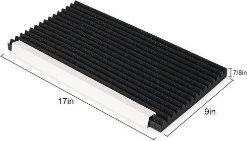 HOXHA Air Conditioner Foam Insulation Window Kit 2 Pack, AC Side Panels Kits, Air Conditioner Accessories Seal, 17 inch×9 inch ×7/8 inch (Black)...