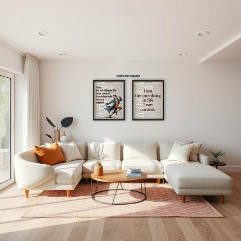 Posterizer 2 pcs-Dictionary Art-Plays and Musicals-Retro Art-Quotes-Gift for Music Fans-Decor for Home & Office- unframed wall art...