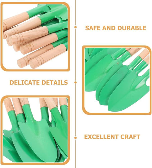 Kisangel 8pcs Wooden Handle Shovel Hand Shovel Garden Shovel Garden Spade Shovel Transplanter Trowel Potting Shovel Beach Sand Shovel Gardening Sh...