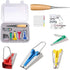 HONEYSEW Bias Tape Maker 6MM 12MM 18MM 25MM with Binder Foot Bradawl Quilting Clips Sewing Pins Kit (BTM-S2)...