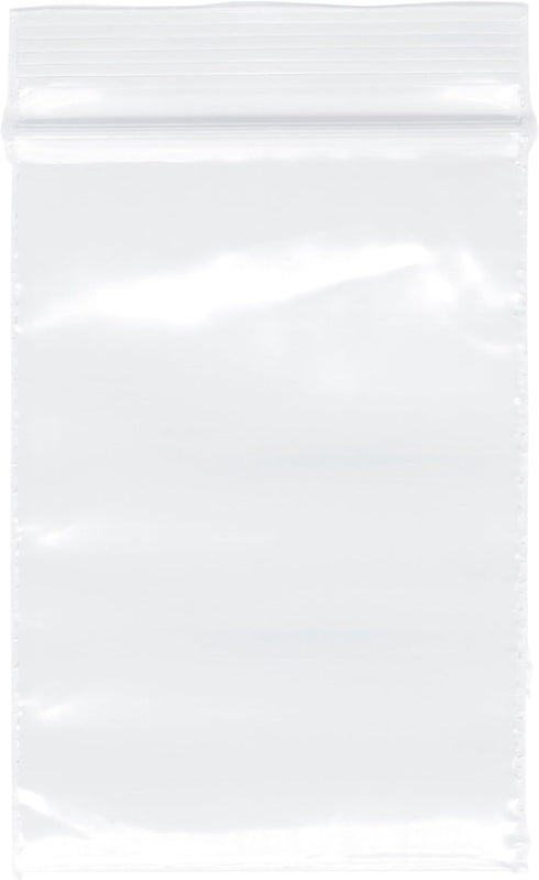 Plymor 1.5" x 2" (Case of 1,000), 2 Mil Zipper Reclosable Plastic Bags...