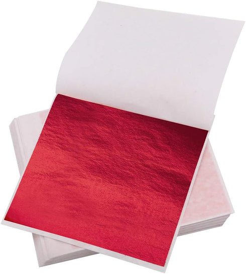 KINNO 100 Sheets Imitation Gold Foil Sheets - Leaf Paper for Arts Decoration, Sculpture, Gilding, Nails, Handcrafts, Picture Frames, Paintings, Fu...