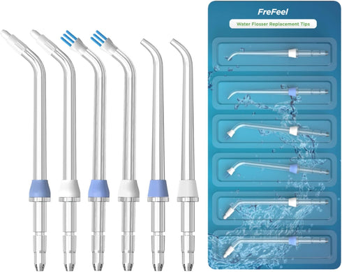 Replacement Heads for Waterpik Water Flosser (2 Classic Jet Tips & 2 Orthodontic Tips & 2 Plaque Seeker Tips)...